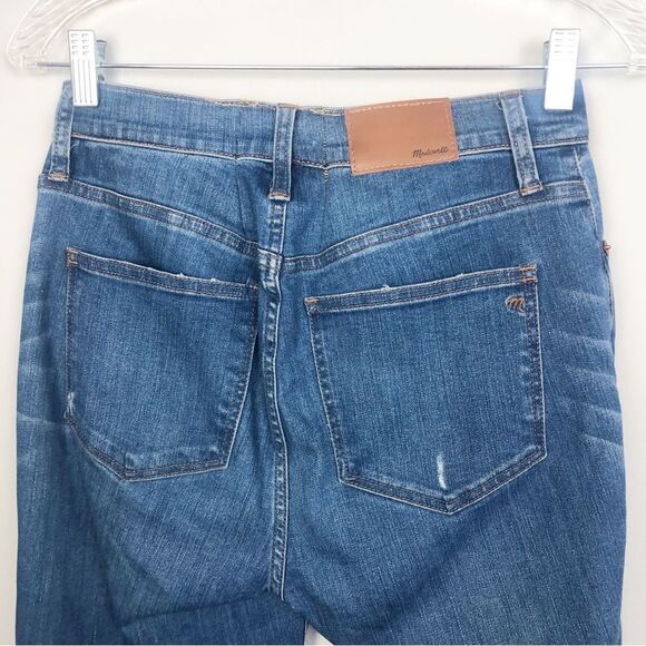 MADEWELL | Cali Demi Boot Jeans Distressed Raw Hem Button Fly Women’s Size 27 - Picture 10 of 13
